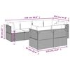 vidaXL Salon de jardin 7 pcs avec coussins Gris R&eacute;sine tress&eacute;e
