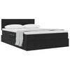 vidaXL Lit de Rangement avec matelas Noir 140 x 190 cm Velours
