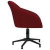 vidaXL Chaise pivotante de bureau Rouge bordeaux Velours