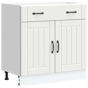 vidaXL Armoire de cuisine Lucca blanc bois d'ing&eacute;nierie