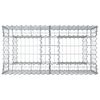 vidaXL Lit sur&eacute;lev&eacute; gabion Argent&eacute; 100 x 50 x 60 cm Acier galvanis&eacute;