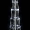 vidaXL Arbre de Noël LED Blanc froid 70 x 70 x 250 cm Métal