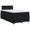 vidaXL Lit boxspring avec matelas Noir 120 x 200 cm Tissu