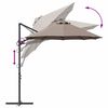 vidaXL Parasol cantilever de jardin Taupe 372 x 198 x 243 cm