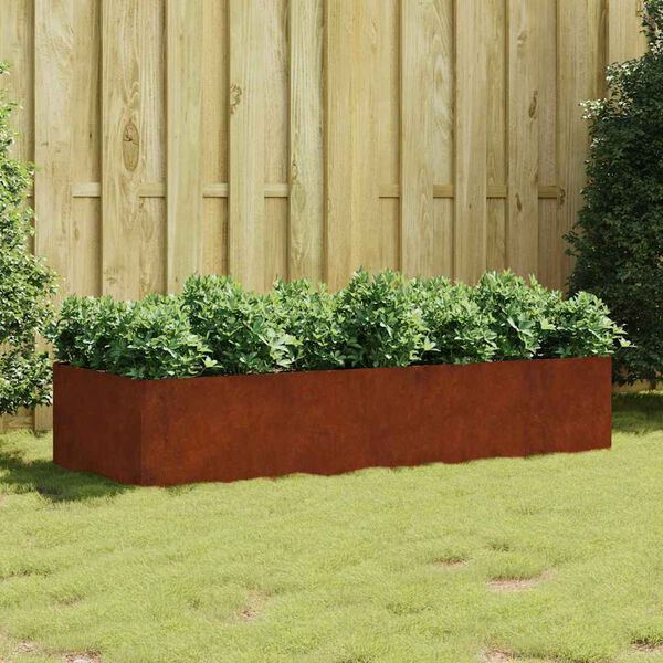 vidaXL Lit sur&eacute;lev&eacute; de jardin 200x80x40 cm acier corten