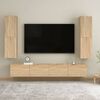 vidaXL Meubles TV 2 pcs Chêne sonoma 30,5x30x110 cm Bois d’ingénierie