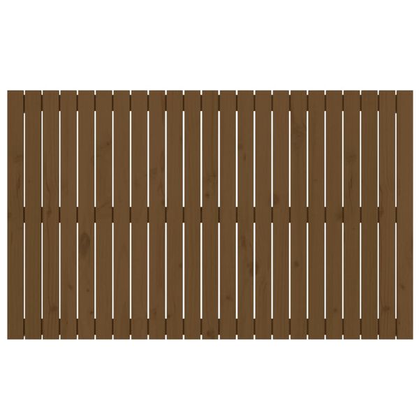 vidaXL T&ecirc;te de lit murale Marron miel 147x3x90 cm Bois massif de pin