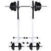 vidaXL Support d'halt&egrave;res avec jeu d'halt&egrave;res et de poids 60,5 kg