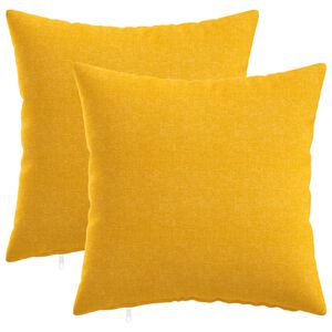 vidaXL Coussin avec oreiller HEERLEN 2 pc Jaune clair Tissu