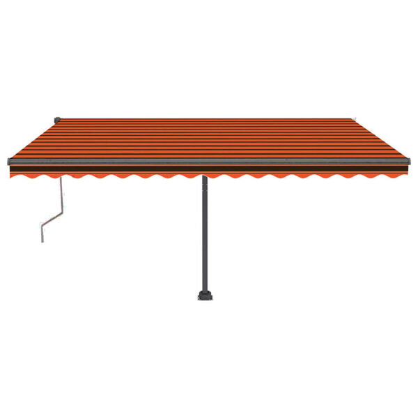 vidaXL Auvent automatique sur pied 450x350 cm Orange/marron