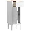 vidaXL Armoire de salle de bain avec porte FLORO Blanc 35 x 30 x 90 cm