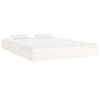 vidaXL Cadre de lit sans matelas blanc bois massif 200x200 cm