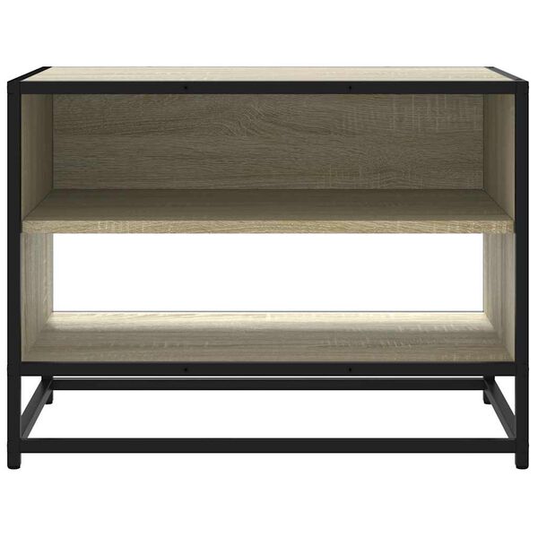 vidaXL Meuble TV chêne sonoma 61x40x46 cm bois d'ingénierie et métal