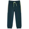 Pantalon de surv&ecirc;tement enfants avec cordon de serrage vert mousse 128