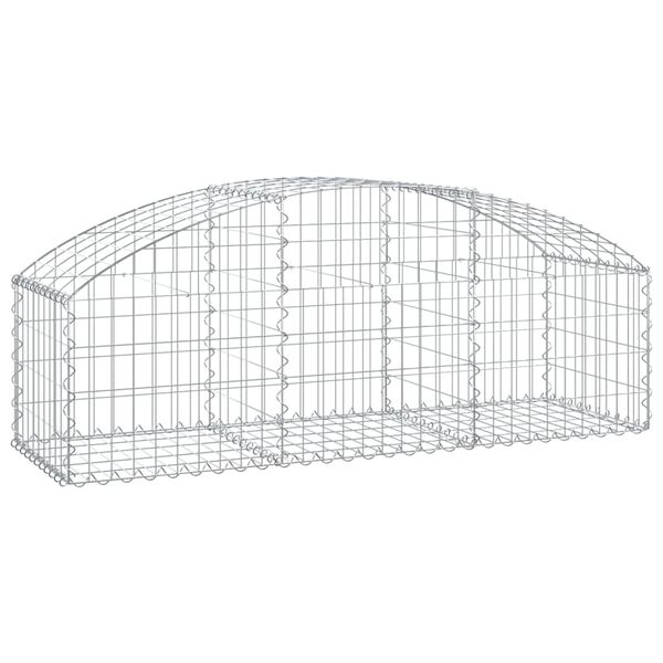vidaXL Panier de gabions arqué 150x50x40/60 cm Fer galvanisé