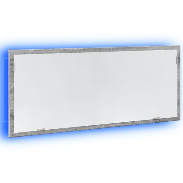 vidaXL Miroir de salle de bain à LED sonoma gris bois d'ingénierie