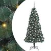 vidaXL Arbre de No&euml;l artificiel pr&eacute;-&eacute;clair&eacute; avec ensemble de boules