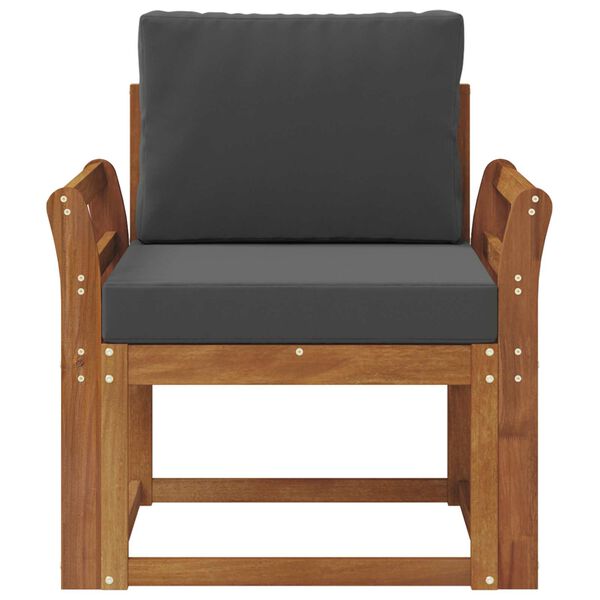 vidaXL Canap&eacute; d&rsquo;ext&eacute;rieur Bois d'acacia massif et polyester Naturel