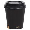 vidaXL Tasses &agrave; caf&eacute; en papier avec couvercles 200 ml 100 pcs Noir