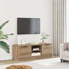 vidaXL Meuble TV ch&ecirc;ne artisanal 102x35x36,5 cm bois d'ing&eacute;nierie