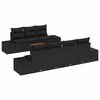 vidaXL Ensemble de canap&eacute; de jardin 8 pc Noir polyrotin
