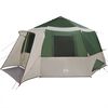 vidaXL Tente Cabane avec toit Vert et gris 500 x 500 x 294 cm