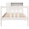 vidaXL Lit bibliothèque sans matelas blanc 90x200cm bois de pin massif