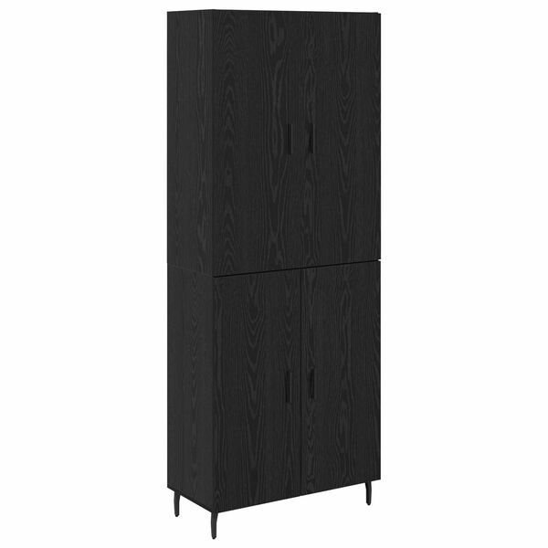 vidaXL Haut Armoire Ch&ecirc;ne noir 69,5 x 34 x 180 cm
