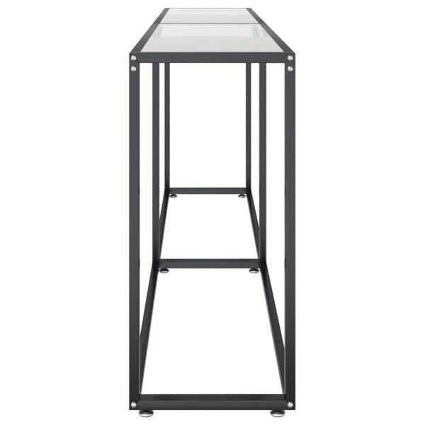 vidaXL Table console Transparent 200x35x75,5 cm Verre tremp&eacute;