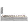 vidaXL Lit de Rangement Gris Sonoma 160 x 200 cm Bois d'ing&eacute;nierie