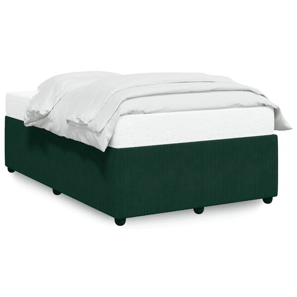 vidaXL Cadre de lit sans matelas vert fonc&eacute; 120x190 cm velours
