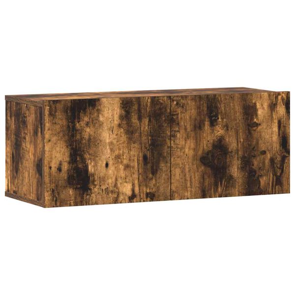 vidaXL Ensemble de meubles TV 3 pcs Ch&ecirc;ne fum&eacute; Bois d'ing&eacute;nierie