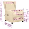 vidaXL Fauteuil de massage Crème Tissu