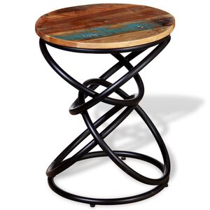 vidaXL Table d'appoint Bois de r&eacute;cup&eacute;ration massif