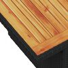 vidaXL Salon de jardin 8 pcs avec coussins noir résine tressée