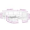 vidaXL Salon de jardin 6 pcs et coussins bois massif sapin de douglas