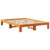 vidaXL Cadre de lit sans matelas cire marron 135x190cm bois pin massif