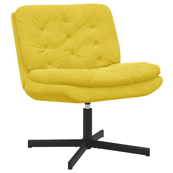 vidaXL Fauteuil relaxant pivotant Jaune 63 x 75 x 76 cm Velours