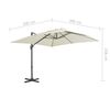 vidaXL Parasol de jardin avec base portable sable
