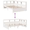 vidaXL Lit biblioth&egrave;que sans matelas blanc 120x200 cm bois pin massif