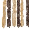 vidaXL Rideau anti-mouches marron fonc&eacute; et beige 90x200 cm chenille