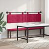 vidaXL T&ecirc;te de lit suspendue Bordeaux 210 x 55 x 5 cm Velours