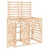 vidaXL Abri pour poubelle double sur roulettes bois massif de pin