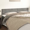 vidaXL T&ecirc;tes de lit Gris clair 160x5x78/88 cm Velours
