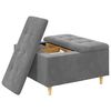 vidaXL Pouf de rangement Gris fonc&eacute; 80 x 80 x 45 cm Velours