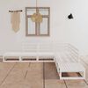 vidaXL Salon de jardin 7 pcs Blanc Bois de pin massif
