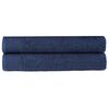 vidaXL Serviettes à main 2 pcs Coton 450 g/m² 50x100 cm Bleu marine