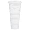 vidaXL Jardini&egrave;re et int&eacute;rieur amovible blanc 18/45L PP aspect rainur&eacute;