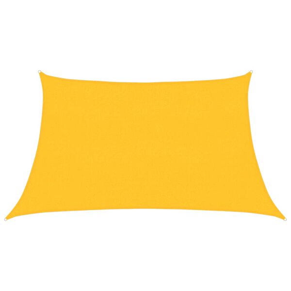 vidaXL Voile d'ombrage 160 g/m² Jaune 3/4x2 m PEHD