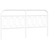 vidaXL T&ecirc;te de lit de remplacement m&eacute;tal blanc 160 cm